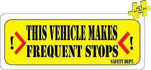This Vehicle Makes Frequent Stops DOT Safety Decal Sticker p387 Buy 2 Get 3 - Bild 1 von 2