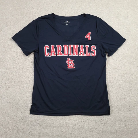 St. Louis Cardinals MLB Yadier Molina Shirt Womens Large Blue Short Sleeve Cover