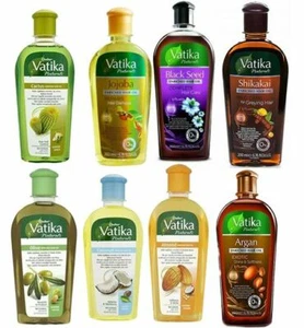 Dabur Vatika Natural Enriched Hair Oils Black Seed Castor Garlic Almond *All Oil - Picture 1 of 19