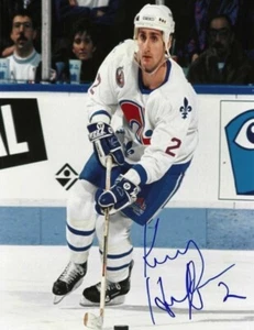 Signed 8x10 KERRY HUFFMAN Quebec Nordiques Autographed Photo - COA - Picture 1 of 1