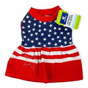 Top Paw Apparel for Dogs Forth of July Americana Dress 2017 Patriotic Size Small