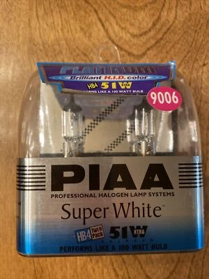 PIAA HB4 super white halogen bulbs Part 19606 New Open Box Twin Pack - Image 1 of 4