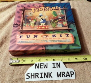 Vintage 1994 FLINTSTONES Gummistempel FUN KIT versiegelte Schachtel in Schrumpffolie - Bild 1 von 8