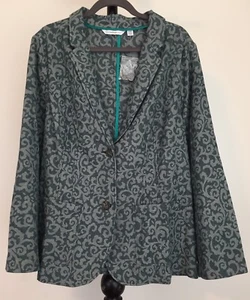 NUEVO SIN ETIQUETAS Chaqueta Isaac Mizrahi Live Talla 24W Algodón Spandex Mangas Largas - Imagen 1 de 4