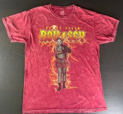 Rowdy Ronda Rousey WWE Authentic Red T-Shirt Mens Size Medium M - Image 1 of 4