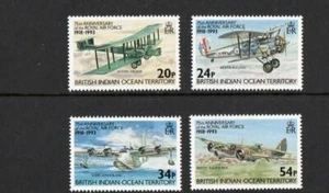 BIOT 1993 SG136-139 75 ANIVERSARIO DE RAF MNH - Imagen 1 de 1