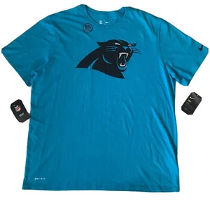 CAROLINA PANTHERS NIKE DRI-FIT BLUE TEE SHIRT SIZE XXL - Picture 1 of 4