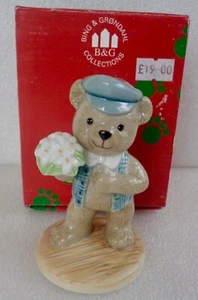 BING & GRONDAHL - 2000 Victor Limited Edition Figur - Bär mit Blumen - Bild 1 von 7