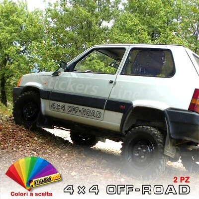 Adesivi compatibili portiere per Fiat Panda 4x4 OFF ROAD fuoristrada 4wd sisley - Immagine 1 di 3