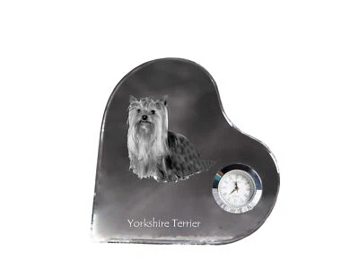 Yorkshire Terrier horloge en forme de cœur avec un chien Art-Dog - Image 1 of 4
