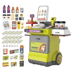 Juego de caja registradora deAO para niños 48 piezas tienda infantil supermercado juego prete... - Imagen 1 de 7