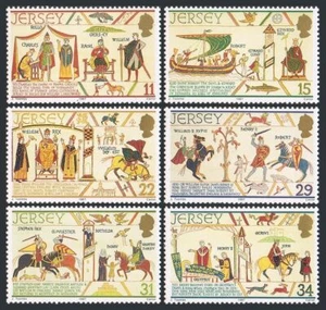 Jersey 431-436, MNH. Mi 414-419. William the Conqueror, 1987. Tapestry: Horses, - Picture 1 of 1