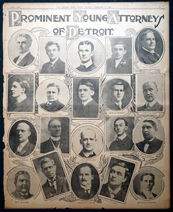 1908 Detroit Newspaper Page - Prominent Young Attorneys of Detroit - Picture 1 of 1