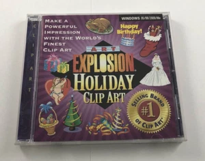 ART EXPLOSION HOLIDAY CLIP ART : CD-ROM PC WIN 98/ME/2000/XP - Picture 1 of 4