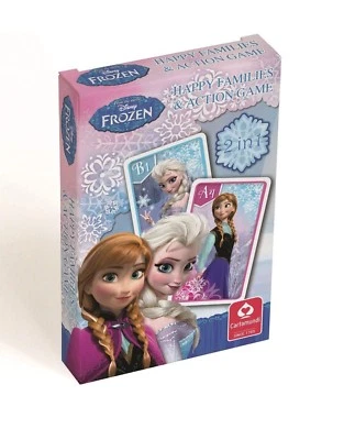 DISNEY / CARTAMUNDI DISNEY FROZEN HAPPY FAMILIES & ACTION GAME PLAYING CARDS - NEW