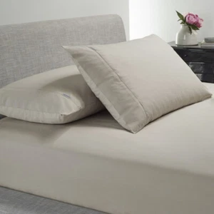 NEW Bianca Heston Fitted Sheet Set 300 Thread Count Stone King 3pce - Picture 1 of 1