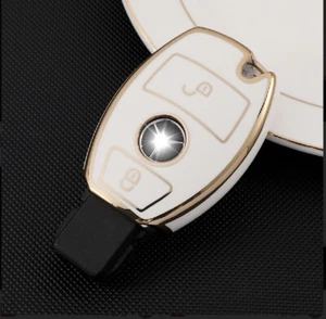 Funda para llave MB blanco protector de silicona llave de coche cubierta mando a distancia - Imagen 1 de 1