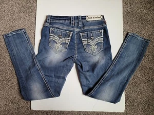 Rock Revival Women's Olinda Easy Skinny Blue Jeans  Size 27 L1 - Picture 1 of 9