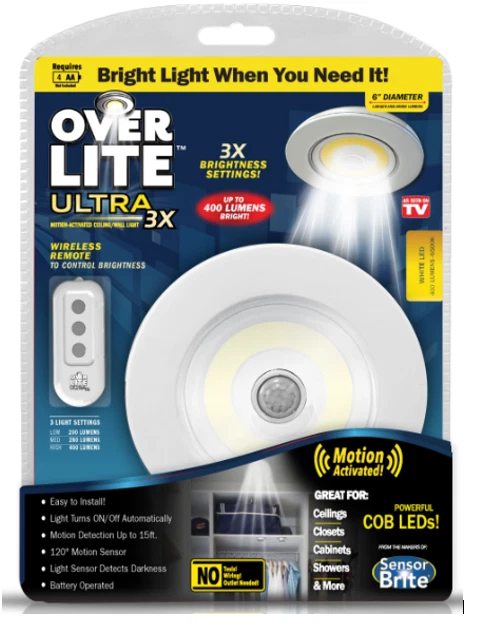 Sensor Brite Ultra-Overhead Motion Activated LED Night Light Bulb (OLU-CD4)