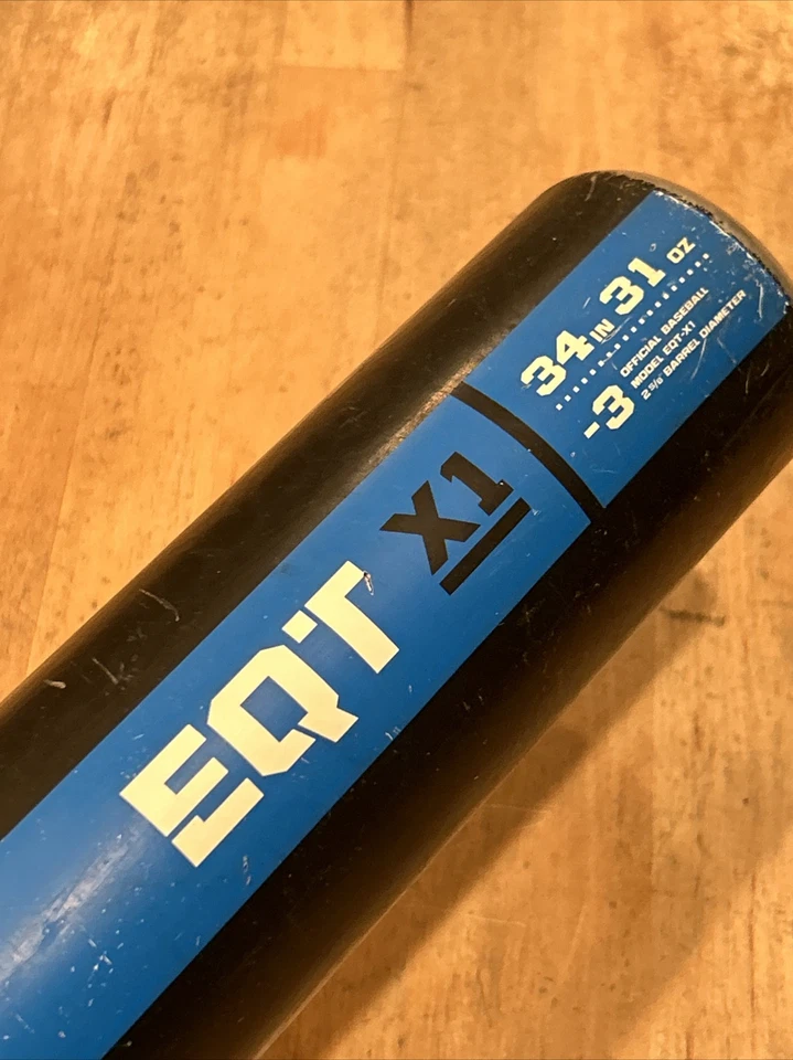 Bate de béisbol Adidas EQT X1 34 pulgadas 31 OZ Drop 3 BBCOR 2 5/8 Big Barrel blanco BONITO Foto 1 de 4