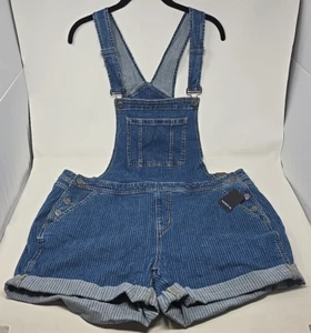 Torrid Relaxed Vintage Stretch Shortall Dobby Stripe Railroad Taglia 16 NUOVO DI ZECCA - Foto 1 di 8