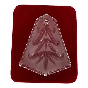 Waterford Crystal Christmas Tree Ornament Red Velvet Pouch & Box Rare Ireland - Picture 1 of 5