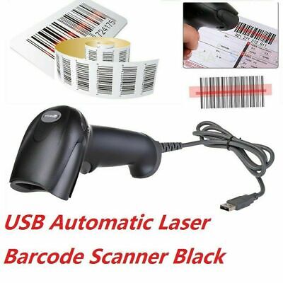 Portable USB Laser Barcode Scanner Bar Code Reader Long Scan Handheld POS PC UK • 16.98£