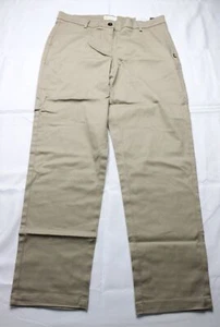 Dennis Uniform Boy's Stretch Twill Flat Front Pants AR8 Khaki Size 15 NWT - Picture 1 of 4