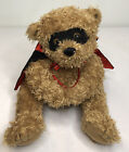 Cloaked Sitting Teddy Bear Handpuppet With Magnetic Hands Puppet Cape Batbear