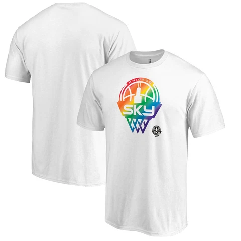 Unisex Fanatics Branded White Chicago Sky Team Pride T-Shirt Cover