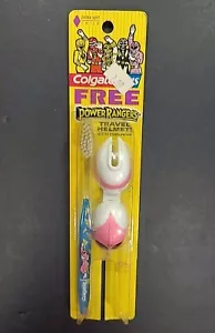NEW Sealed Colgate Plus Power Rangers Pink Ranger Travel Helmet Toothbush 1995 - Picture 1 of 2