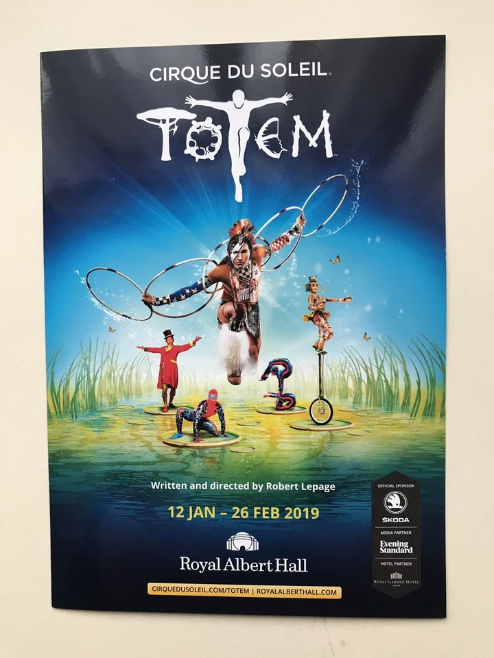 flyer / handbill CIRQUE DU SOLEIL TOTEM Royal Albert Hall 2019