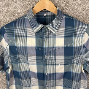 Ibex Short Sleeve Button Up Shirt Plaid Wool Men’s Medium Outdoors - Picture 1 of 8