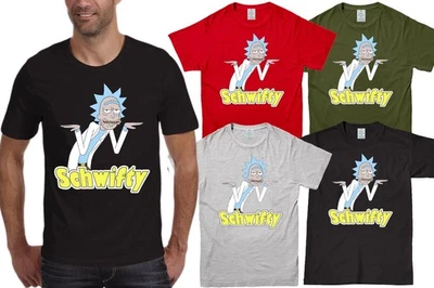 BESTITALIANUK Get Schwifty Rick & Morty Short Sleeve Novelty T-Shirt Black Unisex Mens Women