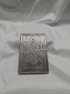 ¡ANTIGUA TARJETERA VICTORIANA DE PLATA ESTERLINA con LÁPIZ ESTERLINA!! - Imagen 1 de 10