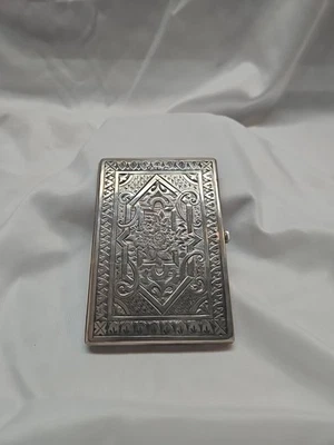 ¡ANTIGUA TARJETERA VICTORIANA DE PLATA ESTERLINA con LÁPIZ ESTERLINA!! Foto 1 de 4