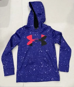 Under Armour Girls' Under Armor Fleece Big Logo Novelty Hoodie Purple YMD/JM/M - Picture 1 of 4
