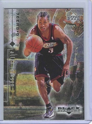 ALLEN IVERSON  "HOF"   1999  UPPER DECK BLACK DIAMOND  #66  76ERS - Image 1 of 2