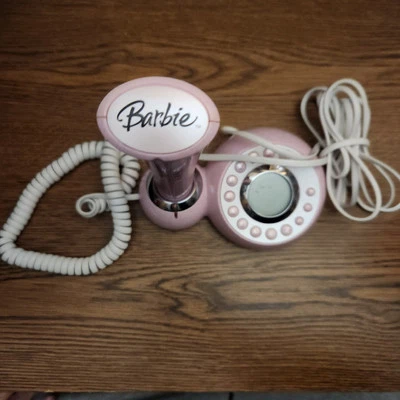 Barbie Landline Telephone Alarm Clock Calender  UnTested  - Image 1 of 4
