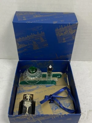 NIB…..Murano Glass Handmade Pen, Inkwell, and Ink Set - Venice Italy - Image 1 of 4