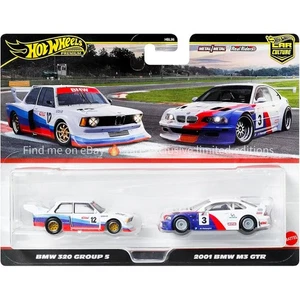 π₯π Hot Wheels BMW 320 Group 5 & 2001 M3 GTR Premium 2pk New 2025 Car Culture - Picture 1 of 4