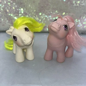 Vintage My Little Pony Baby Surprise Pegasus 1982 & Baby Cotton Candy 1984 TLC - Picture 1 of 9