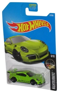 Hot Wheels Nightburnerz 6/10 (2015) Green Porsche 911 GT3 RS Car #117/365 - Picture 1 of 1