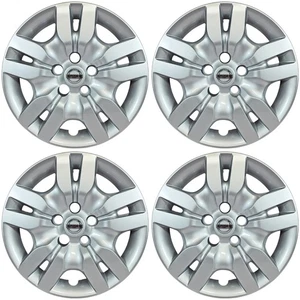 FITS 2007-2013 Nissan Altima # 455-16S + LOGO 16" Replacement Hubcaps NEW SET/4 - Picture 1 of 7