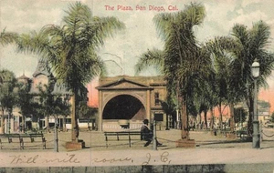 THE PLAZA, SAN DIEGO - Newman Post Card Co 1907 - Picture 1 of 2