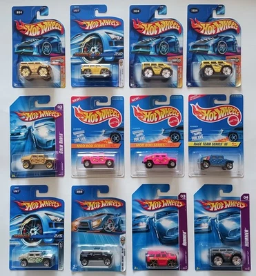 Lot of 12 1995-2007 Hot Wheels First Editions-Blings Hummer H2-H3-H3T-Humvee - Image 1 of 4