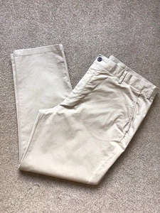 CHARLES TRYWHITT LIGHT BEIGE COTTON CHINO TROUSERS WAIST 42 LEG 30 EXCON - Picture 1 of 7