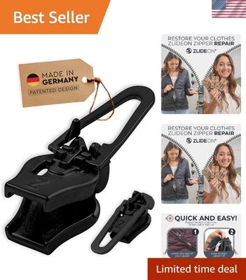Eco-Friendly Black Zipper Slider Replacement – Restore Your Clothes Sustainably - Image 1 of 4