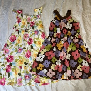Gymboree Set of 2 Flutter Sleeve Dress Watercolor Floral Fairy 7 - Picture 1 of 11