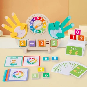 Childrens Wooden Educational Clo Learning Toy For Early Math Skills - Picture 1 of 10
